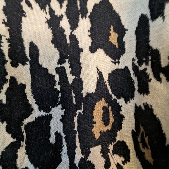 Diane von Furstenberg Full Zip Lon Leopard 100% Cotton Bomber Jacket Size XS EUC - Picture 7 of 11